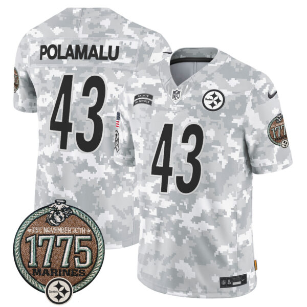 Men's Steelers 2024 Salute to Service Establishment Year Patch Vapor Limited Jersey - All Stitched - Image 7