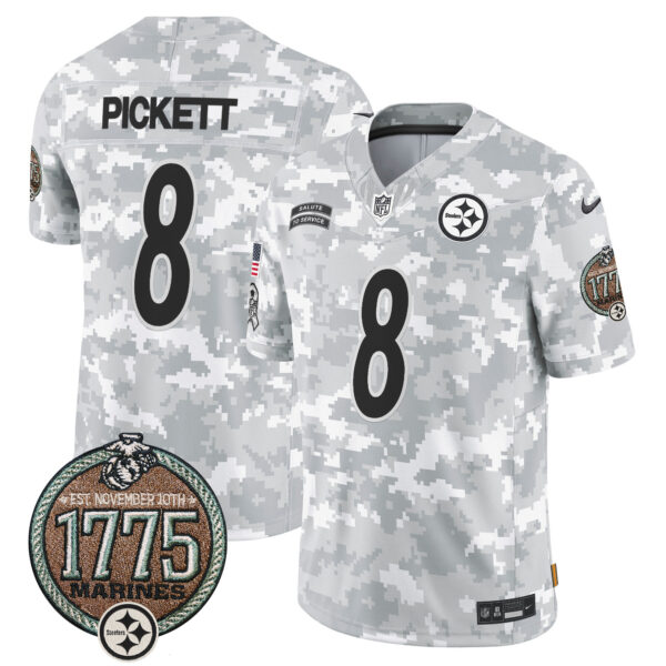 Men's Steelers 2024 Salute to Service Establishment Year Patch Vapor Limited Jersey - All Stitched - Image 4