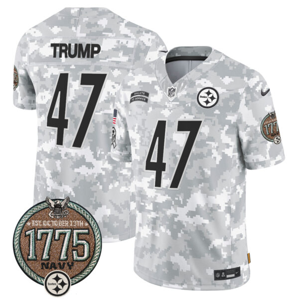 Men's Steelers 2024 Salute to Service Establishment Year Patch Vapor Limited Jersey - All Stitched - Image 27