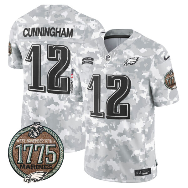 Men's Eagles 2024 Salute to Service Establishment Year Patch Vapor Limited Jersey - All Stitched - Image 6