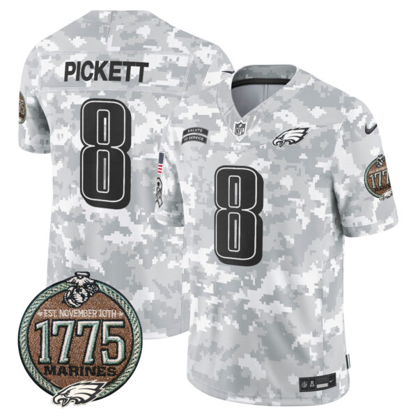 Men's Eagles 2024 Salute to Service Establishment Year Patch Vapor Limited Jersey - All Stitched - Image 2