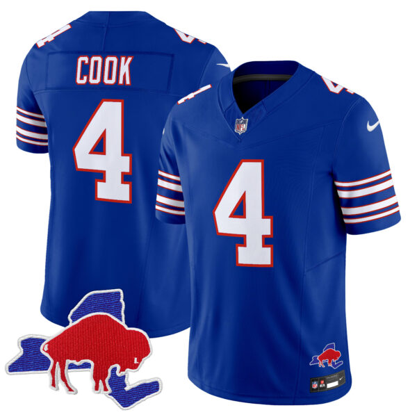 Men's Bills Throwback 2024 Vapor Limited Jersey - All Stitched - Image 2