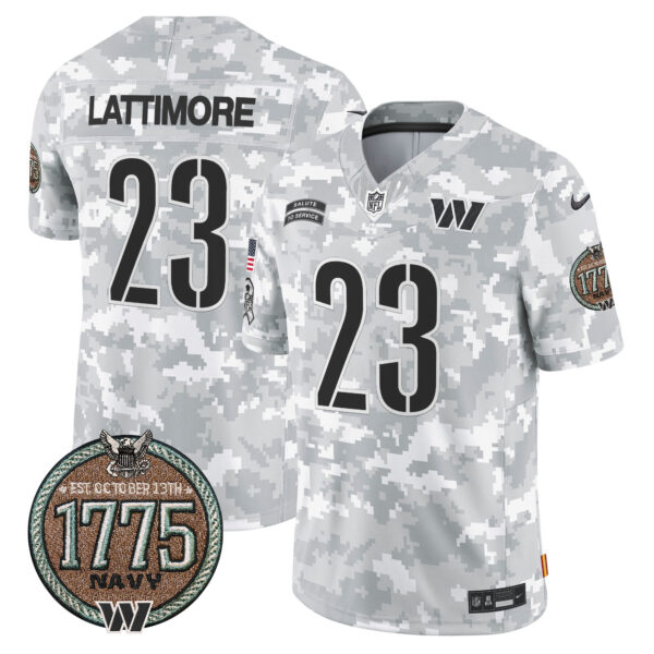 Men's Commanders 2024 Salute to Service Establishment Year Patch Vapor Limited Jersey - All Stitched - Image 26