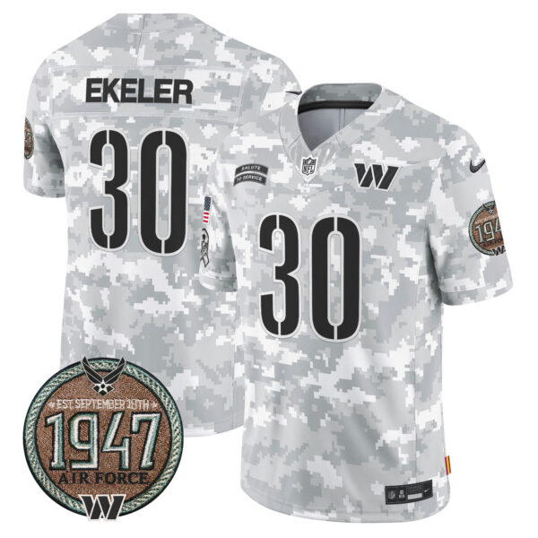 Men's Commanders 2024 Salute to Service Establishment Year Patch Vapor Limited Jersey - All Stitched - Image 30