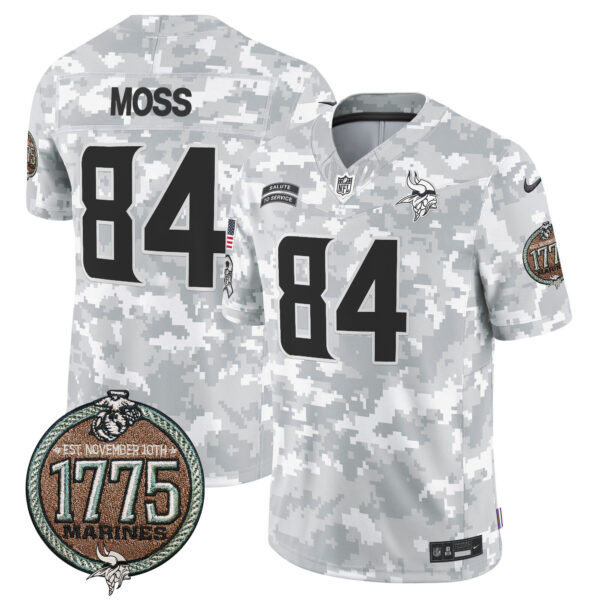 Men's Vikings 2024 Salute to Service Establishment Year Patch Vapor Limited Jersey - All Stitched - Image 9