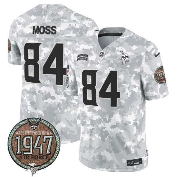 Men's Vikings 2024 Salute to Service Establishment Year Patch Vapor Limited Jersey - All Stitched - Image 36