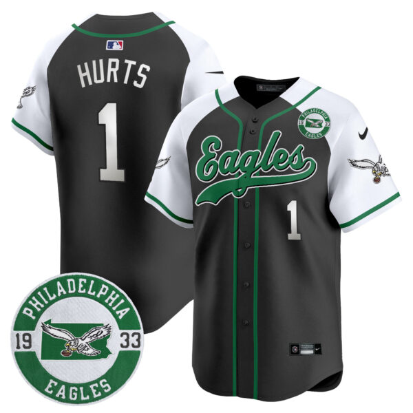 Men's Eagles Est. 1933 Patch Patch Kelly Green Vapor Baseball Jersey - All Stitched - Image 39