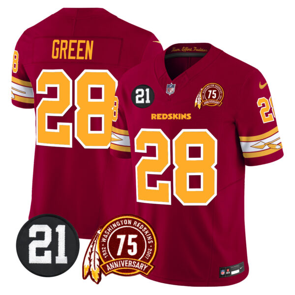 Men's Washington Redskins 75th & Sean Taylor Patch Vapor Limited Jersey V2 - All Stitched - Image 7