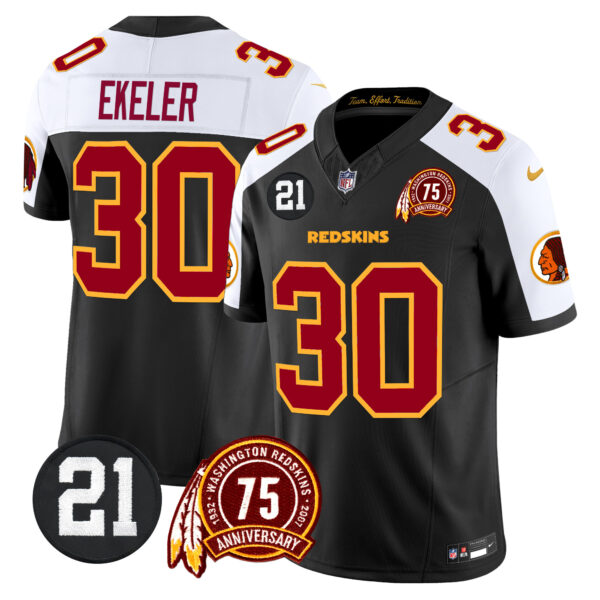 Men's Washington Redskins 75th & Sean Taylor Patch Vapor Limited Jersey V2 - All Stitched - Image 36