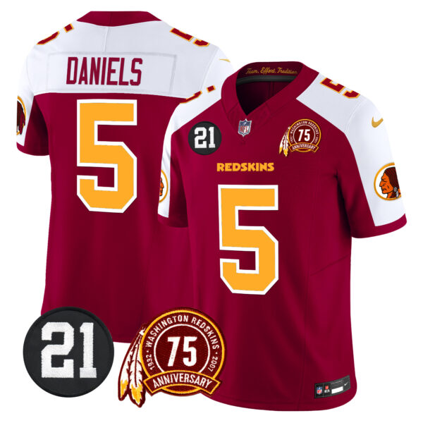 Men's Washington Redskins 75th & Sean Taylor Patch Vapor Limited Jersey V2 - All Stitched - Image 41