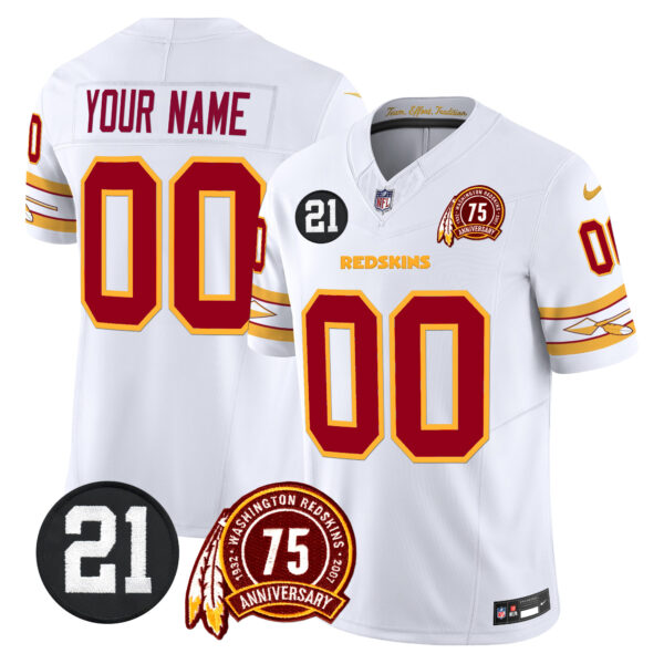 Washington Redskins 75th & Sean Taylor Patch Vapor Limited Custom Jersey V2 - All Stitched - Image 2