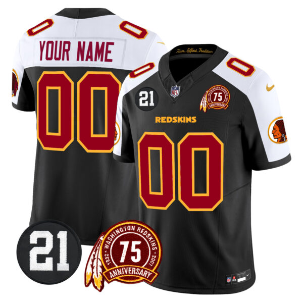 Washington Redskins 75th & Sean Taylor Patch Vapor Limited Custom Jersey V2 - All Stitched - Image 5
