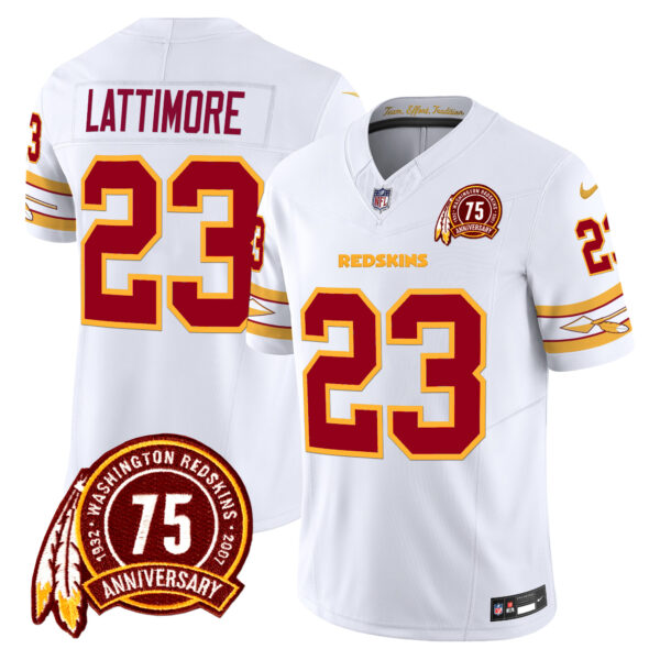Men's Washington Redskins 75th Patch Vapor Limited Jersey - All Stitched - Image 16