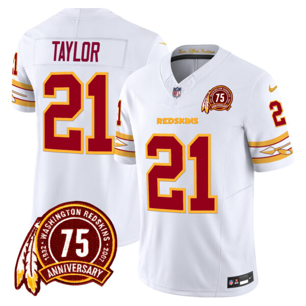 Men's Washington Redskins 75th Patch Vapor Limited Jersey - All Stitched - Image 14