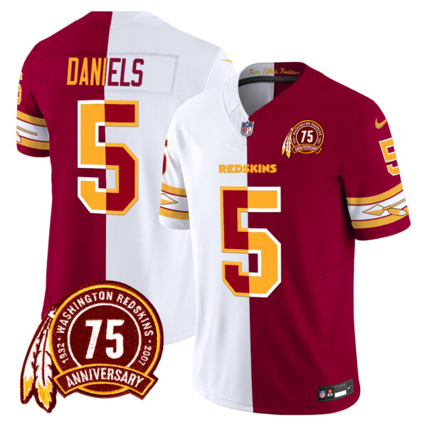 Men's Washington Redskins 75th Patch Vapor Limited Jersey - All Stitched - Image 25