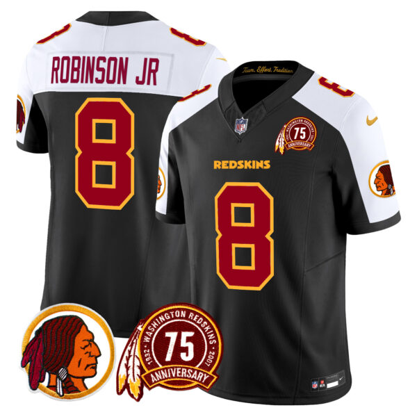 Men's Washington Redskins 75th Patch Vapor Limited Jersey - All Stitched - Image 34
