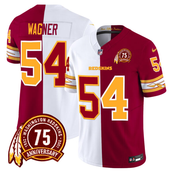 Men's Washington Redskins 75th Patch Vapor Limited Jersey - All Stitched - Image 28