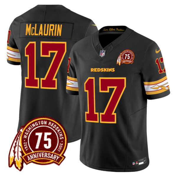 Men's Washington Redskins 75th Patch Vapor Limited Jersey - All Stitched - Image 21