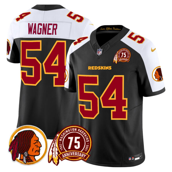 Men's Washington Redskins 75th Patch Vapor Limited Jersey - All Stitched - Image 36