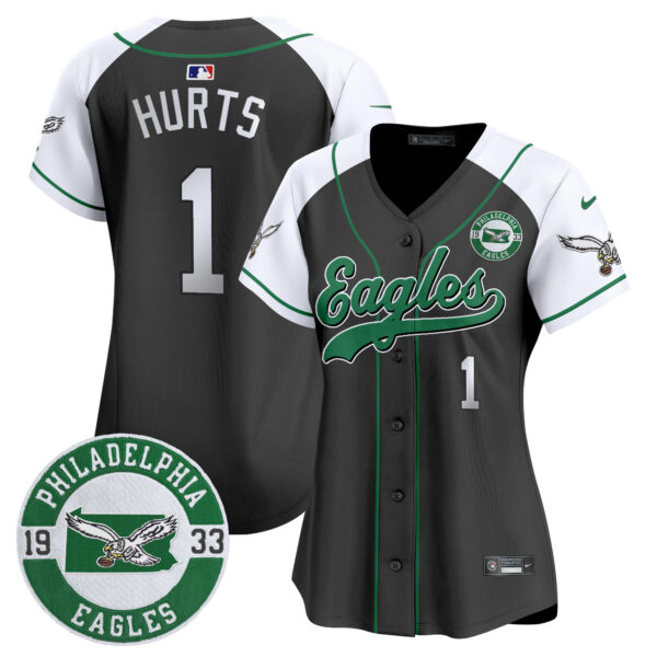 Women's Eagles Est. 1933 Patch Patch Kelly Green Vapor Baseball Jersey - All Stitched - Image 39