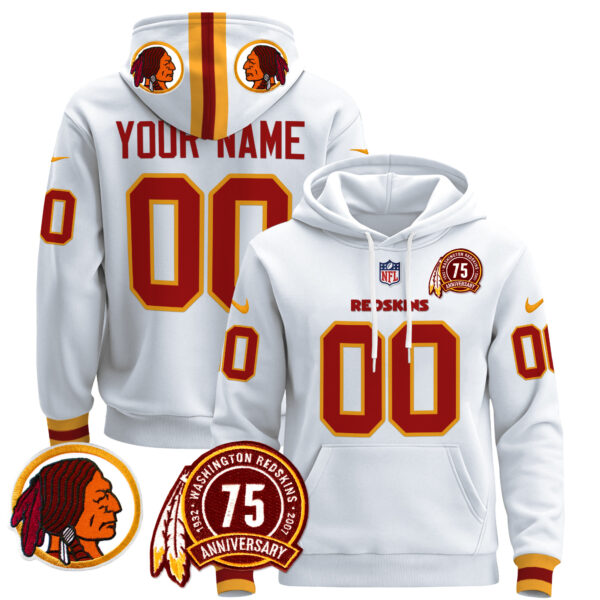 Washington Redskins 2024 Custom Pullover Hoodie V2 - All Stitched - Image 5