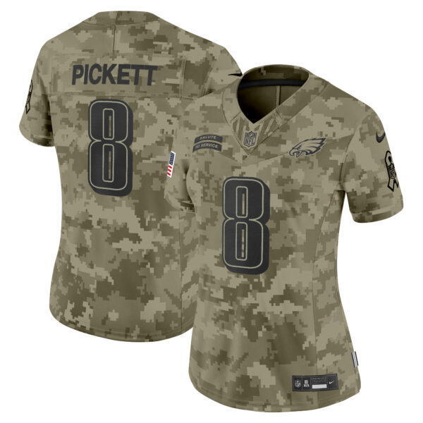 Women's Philadelphia Eagles 2024 Salute to Service Vapor Limited Jersey - All Stitched - Image 22