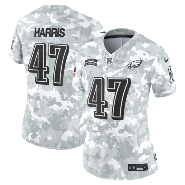 Women's Philadelphia Eagles 2024 Salute to Service Vapor Limited Jersey - All Stitched - Image 10