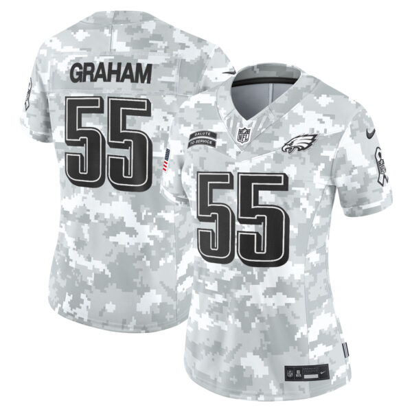 Women's Philadelphia Eagles 2024 Salute to Service Vapor Limited Jersey - All Stitched - Image 7