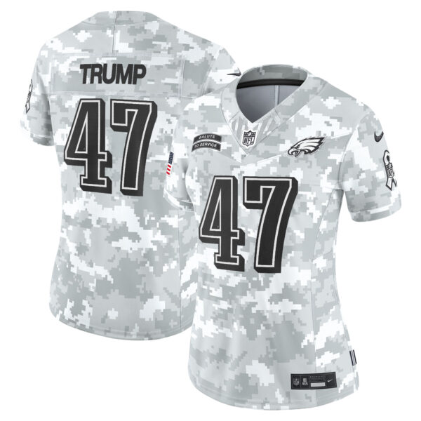 Women's Philadelphia Eagles 2024 Salute to Service Vapor Limited Jersey - All Stitched - Image 9