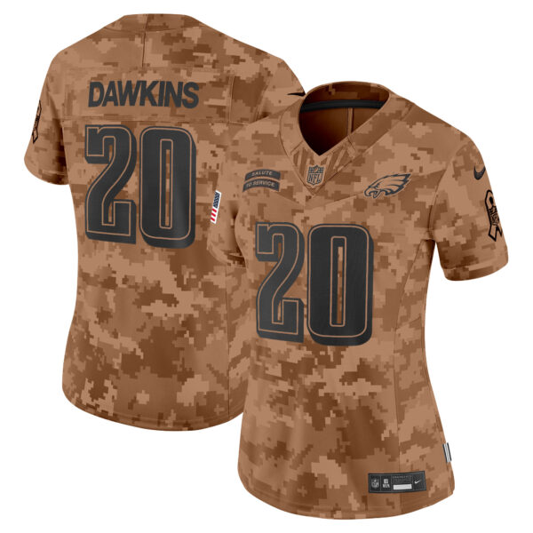Women's Philadelphia Eagles 2024 Salute to Service Vapor Limited Jersey - All Stitched - Image 18