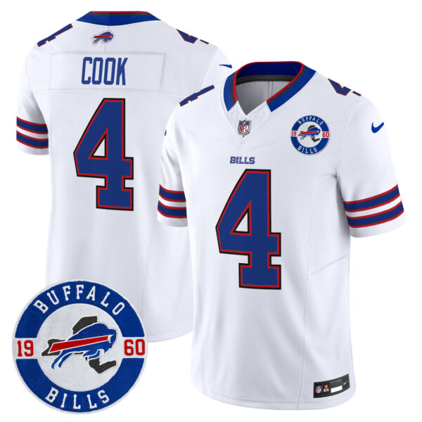 Men's Buffalo Bills 2024 Vapor Limited Jersey - Est. 1960 Patch - All Stitched - Image 34