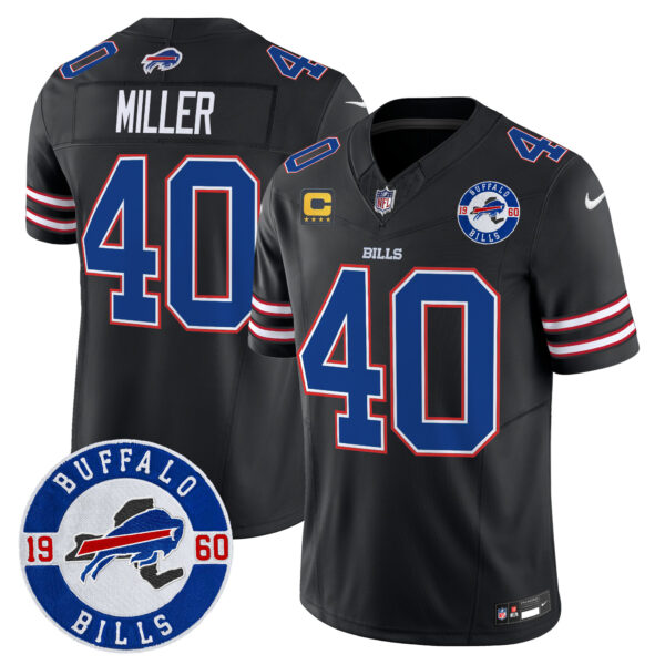 Men's Buffalo Bills 2024 Vapor Limited Jersey - Est. 1960 Patch - All Stitched - Image 44