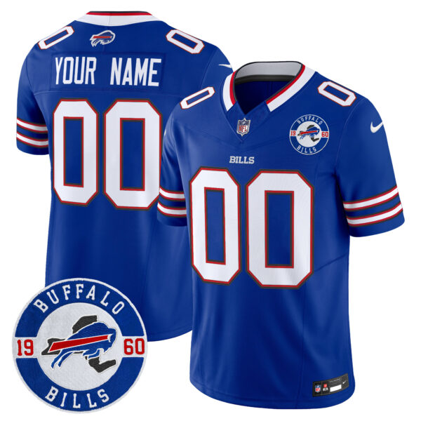 Buffalo Bills 2024 Vapor Limited Custom Jersey - Est. 1960 Patch - All Stitched - Image 3