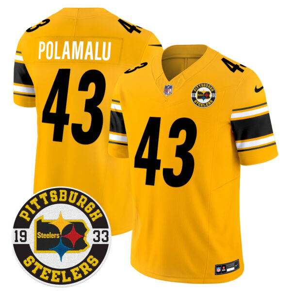 Men's Steelers 2024 Vapor Limited Jersey - Est 1933 Patch - All Stitched - Image 41