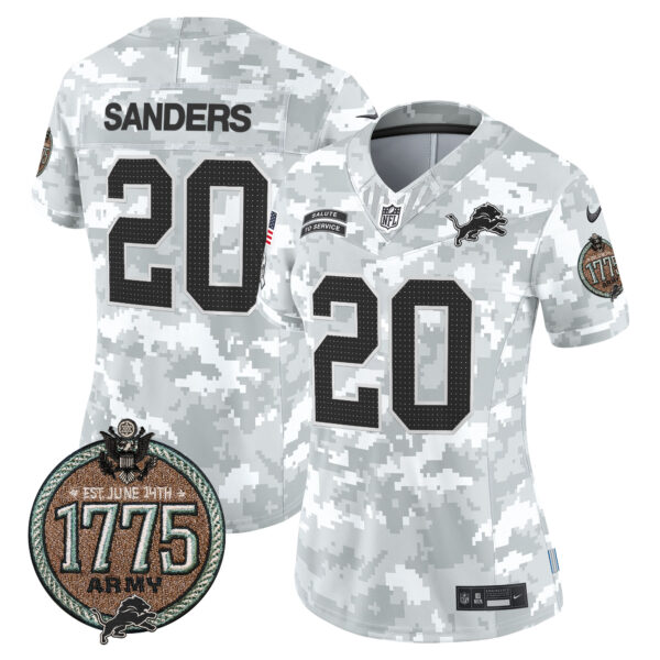 Women's Detroit Lions 2024 Salute to Service Establishment Year Patch Vapor Limited Jersey - All Stitched - Image 13