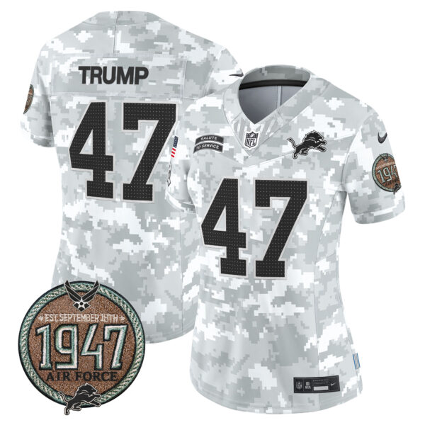 Women's Detroit Lions 2024 Salute to Service Establishment Year Patch Vapor Limited Jersey - All Stitched - Image 32