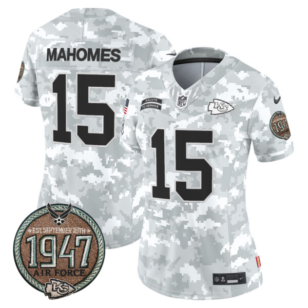 Women's Chiefs 2024 Salute to Service Establishment Year Patch Vapor Limited Jersey - All Stitched - Image 25