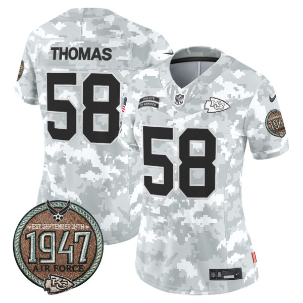 Women's Chiefs 2024 Salute to Service Establishment Year Patch Vapor Limited Jersey - All Stitched - Image 27