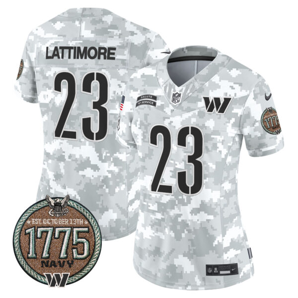 Women's Washington Commanders 2024 Salute to Service Establishment Year Patch Vapor Limited Jersey - All Stitched - Image 26