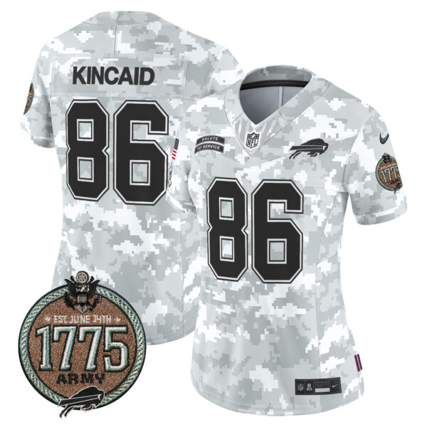 Women's Bills 2024 Salute to Service Establishment Year Patch Vapor Limited Jersey - All Stitched - Image 14