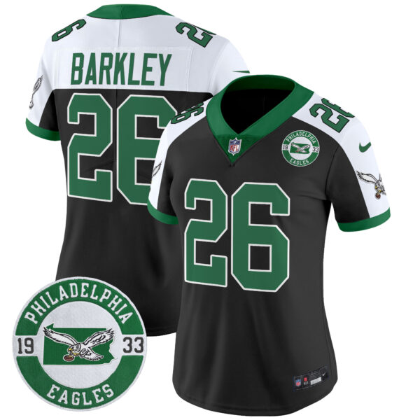 Women's Philadelphia Eagles 2024 Throwback Vapor Limited Jersey - Est. 1933 Patch - All Stitched - Image 9