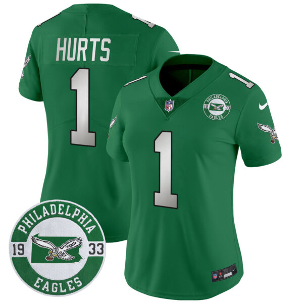 Women's Philadelphia Eagles 2024 Throwback Vapor Limited Jersey - Est. 1933 Patch - All Stitched - Image 27