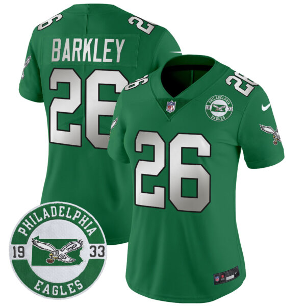 Women's Philadelphia Eagles 2024 Throwback Vapor Limited Jersey - Est. 1933 Patch - All Stitched - Image 25