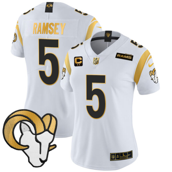 Women's Los Angeles Rams 2024 Gold Vapor Limited Jersey - All Stitched - Image 12
