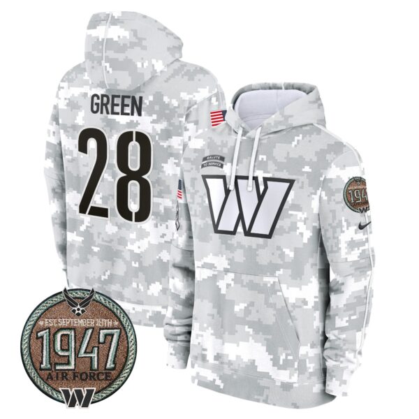 Men's Commanders 2024 Salute to Service Establishment Year Patch Fleece Pullover Hoodie - All Stitched - Image 34