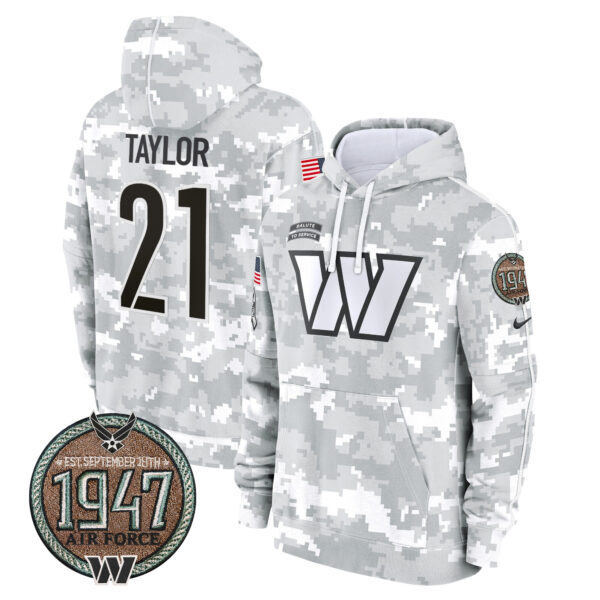 Men's Commanders 2024 Salute to Service Establishment Year Patch Fleece Pullover Hoodie - All Stitched - Image 33