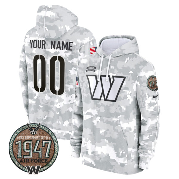 Commanders 2024 Salute to Service Establishment Year Patch Custom Fleece Pullover Hoodie - All Stitched - Image 4