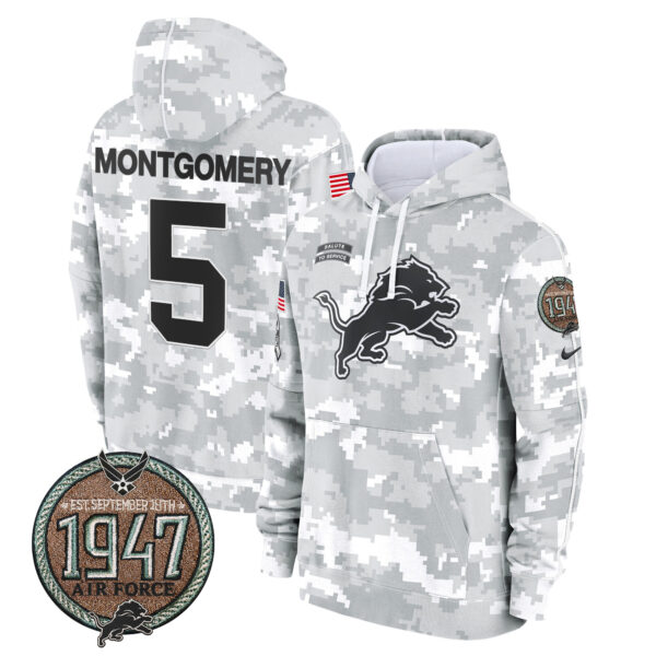 Men's Detroit Lions 2024 Salute to Service Establishment Year Patch Fleece Pullover Hoodie - All Stitched - Image 28