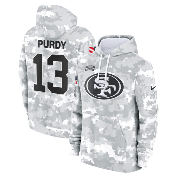 49ers 2024 Salute to Service Fleece Pullover Hoodie - All Stitched - Image 3
