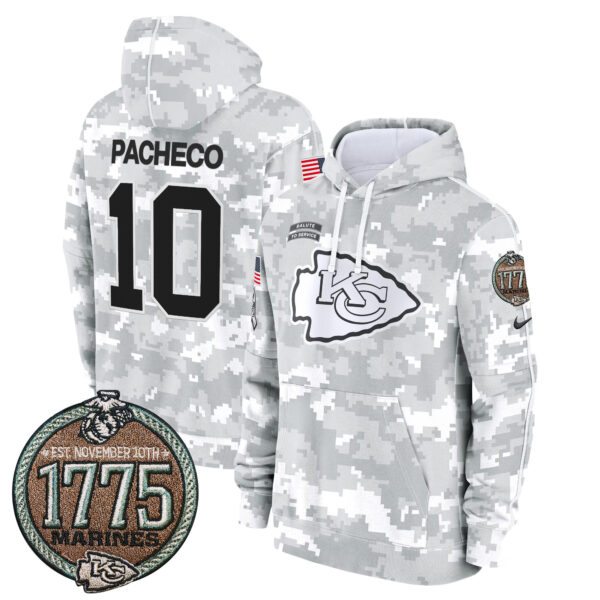 Men's Chiefs 2024 Salute to Service Establishment Year Patch Fleece Pullover Hoodie - All Stitched - Image 4